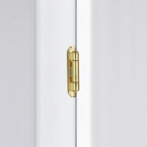Gold Cabinet Hinges, 1/2 Inch Overlay, 4 Pack(2 Pairs) - color: Gold