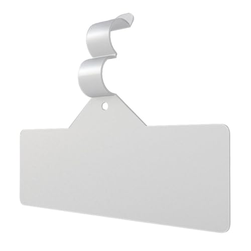 100 Pack Wire Shelf Label Holder 3"W 1.25"H Clear Plastic Price Tag Display
