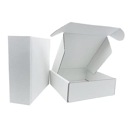 6x6x2 inch Small White Mailers Boxes Set of 10 - size: 6x6x2 inch