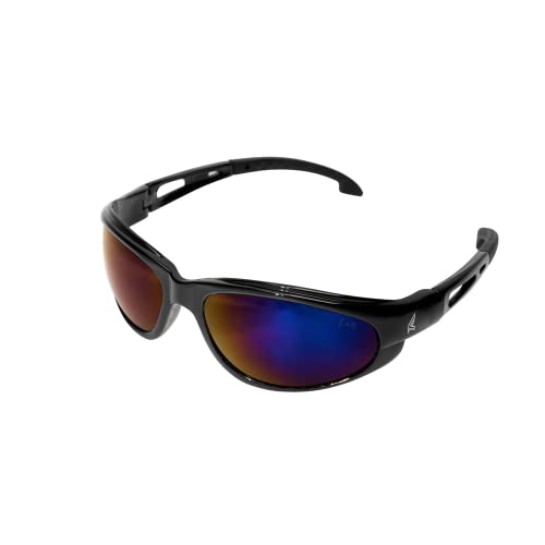 Edge SW111 Dakura Wrap-Around Safety Glasses - color: Blue Mirror, size: One Size, style: Standard