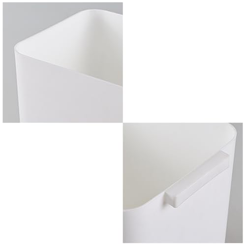 Zopnny 3-Pack 4.5 Gallon Slim Plastic Trash Can, Trash Waste Grabage Can - color: White