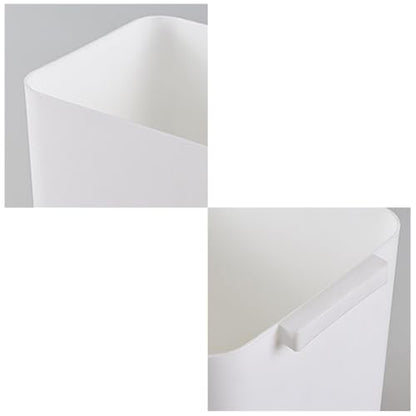Zopnny 3-Pack 4.5 Gallon Slim Plastic Trash Can, Trash Waste Grabage Can - color: White