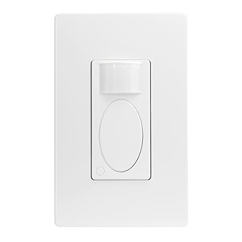 PIR Motion Sensor Light Switch,Occupancy Sensor Switch | 5Amp | Sigle-Pole | No Neutral Required, Operable Without Ground Wire,PC Fireproof,UL Listed - size: No Neutral & No Ground Wire, 5A