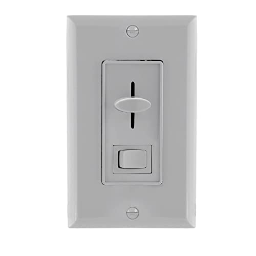 Maxxima LED Dimmer Electrical Light Switch, Gray, 3-Way/Single Pole Use - color: Gray