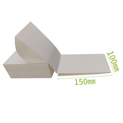 4x6 (100x150mm) Fanfold Direct Thermal Shipping Labels, 8 Stacks / 4000 Labels – Perforated, Compatible with Zebra, Rollo, UPS, FedEx - size: 8 Stacks | 4000 Labels