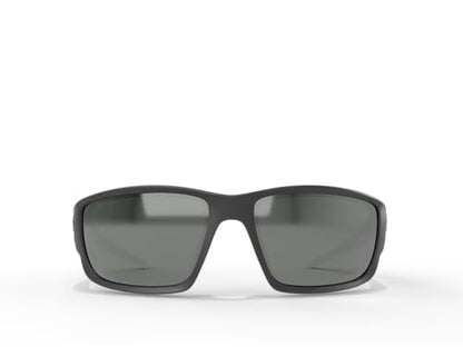 EDGE Kazbek Wrap-Around Safety Glasses, Anti-Scratch, Non-Slip, UV 400, Military Grade, ANSI/ISEA & MCEPS Compliant - color: Black Frame