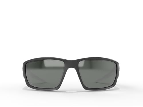 EDGE Kazbek Wrap-Around Safety Glasses, Anti-Scratch, Non-Slip, UV 400, Military Grade, ANSI/ISEA & MCEPS Compliant - color: Black Frame