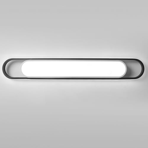 Modern LED Ceiling Light,28.3" Flush Mount Ceiling Lamp,40W 6500K Linear Metal Ceiling Chandeliers Lighting Fixture for Laundry Garage Kitchen Bedroom Dining Room Hallway Closet Aisle - color: White Light, size: 28.3 Inch