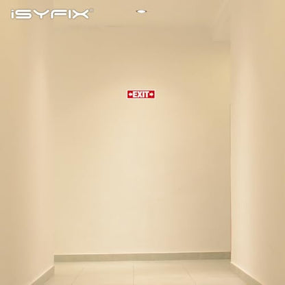 iSYFIX Exit Signs, 2 Pack, 12x4 Inch, Right & Left Arrow - color: Plastic Right&Left, size: 2 Pk 12x4