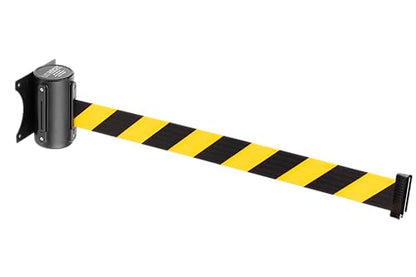 US Weight Wall Mount with 13' Chevron Retractable Belt - color: Yellow/Black Chevron Pattern, size: 13'