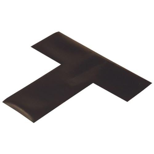Mighty Line BlkT Floor Marker Tape T Shape 6-Inch by 6-Inch by 2-Inch, Black, Pack of 100 - color: Black
