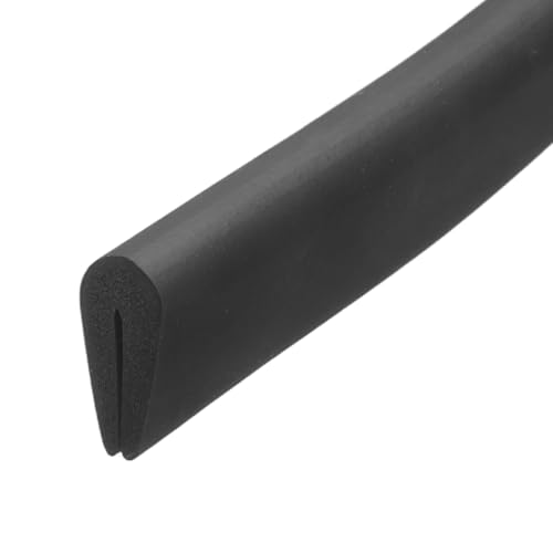 PATIKIL Rubber Edge Trim, 1/16"(2mm) x 6.6Ft Length EPDM U Channel Edge Protector U Shaped Gasket for 0.5-2mm Mirror Glass Protector, Black (11x18mm) - color: Black, size: 1/16"x6.6Ft(0.5-2mmx11x18mm)