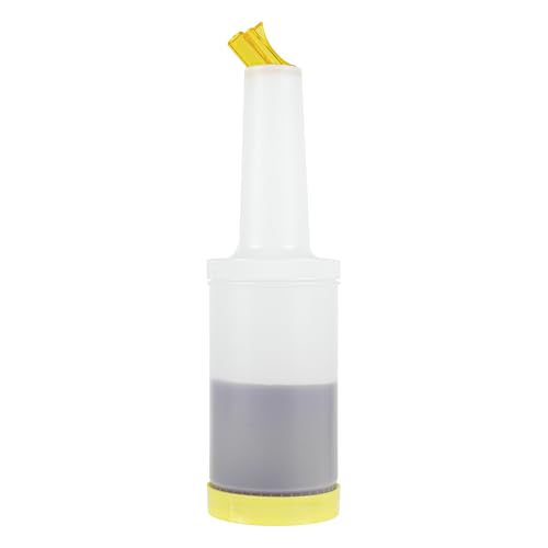 Restaurantware 1 qt Yellow Plastic Quick Pour Storage Container Bottle - color: Yellow, size: 32 Ounces