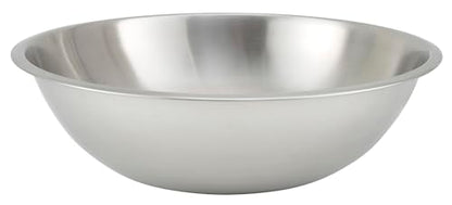 Winco 16 qt Stainless Steel Mixing Bowl - size: 16 Quart, style: Shallow/Heavy Duty