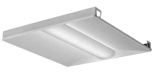 Lithonia Lighting 2x2 LED Troffer Light, BLT Series Low Profile LED Drop in Ceiling Light for Dropped Ceiling with Curved Ribbed Diffuser, 3300 Lumens, 3500K Neutral White - color: 3500K, size: 2 ft x 2 ft, style: Standard