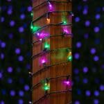 Novelty Lights 50ft 100 LED Yellow, Purple & Green Mardi Gras Lights - color: Yellow/Purple/Green