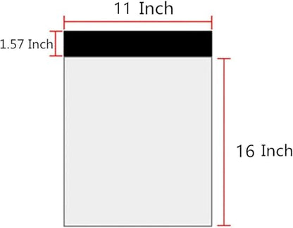 11 X 16 Inches White Poly Mailers, Small Self-Sealing Shipping Bags 12 Pcs - size: 11 X 16 Inch