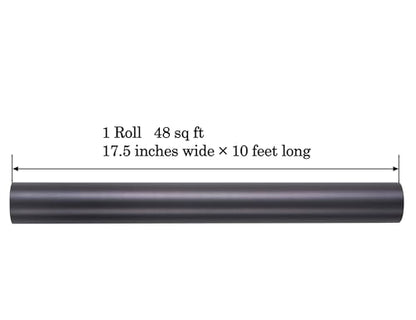 ZINTBIAL Matte Black Wrapping Paper Roll with Cut Lines - Solid Black Holiday Gift Wrap for Graduation, Birthdays, Wedding, Christmas, All Occasion - 17.5 in x 33 ft (48 sq. ft), Easy to Cut - color: Matte-Black