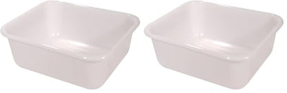 Rubbermaid Commercial Products Food Storage Box/Tote for Restaurant/Kitchen/Cafeteria, 2.75 Gallon, White (FG369000WHT) (Pack of 2)