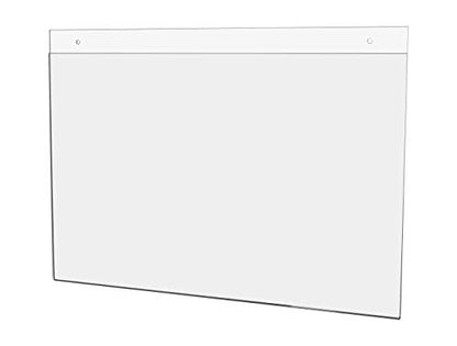 10 Pack Wall Sign Holder 17" x 11" Horizontal with 2 Predrilled Holes and Hanging Hardware for Permits and Project Information on Construction Sites Retail Stores Clear Acrylic by Marketing Holders - size: 17" w x 11" h