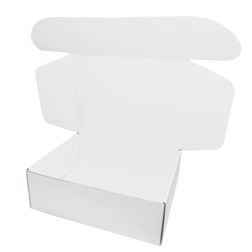 12x9x4 inches Small White Mailers Boxes Set of 10 - size: 12x9x4 inches