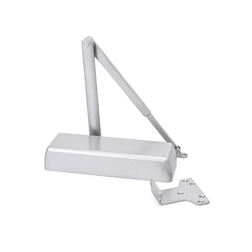 Grade 1 Heavy Duty Commercial Hydraulic Door Closer, Adjustable Spring Size 1-6, Surface Mount, Self-Closing, ADA Compliant, Adjustable Backcheck, Aluminum Anodized - color: Aluminum Anodized