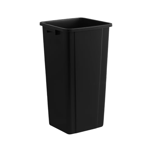 Black, 23 Gallon Square Commercial Trash Can, Heavy-Duty Garbage Can, Industrial Trash Bin for Restaurants/Commercial Facilities/Warehouses - color: Black, size: 23 Gallon