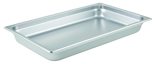 Winco 2.5-Inch Deep Full-Size Anti-Jamming Steam Table Pan, 25 Gauge, NSF, Stainless Steel, Medium - size: 2.5" Deep