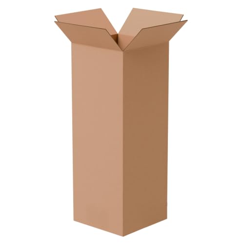The Boxery 8"x8"x22" Corrugated Cardboard Boxes 25-Pack - size: 8 x 8 x 22"