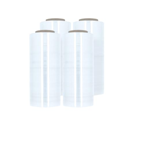 PSBM Blown Stretch Wrap, 4 Rolls 18 Inch x 1000 Feet 120 Gauge Heavy Duty Clear Plastic Wrap Industrial Strength Shrink Film for Moving, Packing & Shipping - size: 18 Inch (120GA), style: 1 Case