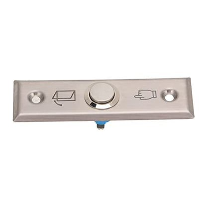 Dioche Door Access Control Switch, Exit Press Button, Stainless Steel Brushed Automatic Reset No Welding Required for Indoor Outdoor, NO/COM Switch Door Release Out Unlock Exit Button