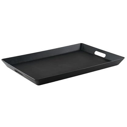 G.E.T. 17" x 24" Black Non-Skid Healthcare Abs Room Service Tray