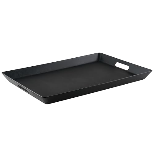 G.E.T. 17" x 24" Black Non-Skid Healthcare Abs Room Service Tray