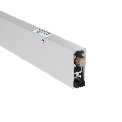 Automatic Door Bottom Seal - Under Door Seal with Double Neoprene Seal - Surface Mounted, Aluminum, 36" Long - color: Clear Aluminum