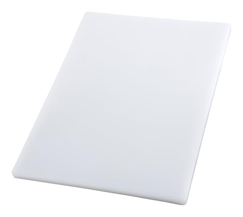 Winco 18" x 24" White Heavy-Duty Plastic Cutting Board (Set of 6) - color: White, size: 18" x 24" x 3/4"