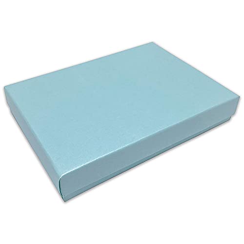 TheDisplayGuys 25 Cardboard Jewelry Gift Boxes with Inserts - Turquoise - color: Pearl Teal, size: 1 Count (Pack of 25)