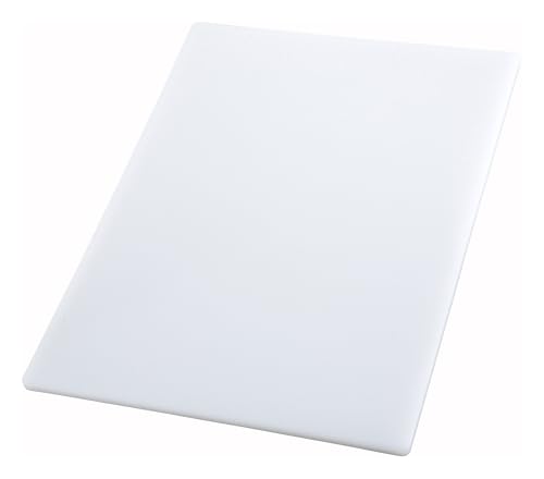 Winco 12" x 18" White Heavy-Duty Plastic Cutting Board (Set of 6) - color: White, size: 12" x 18" x 1/2"