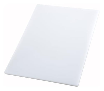Winco 12" x 18" White Heavy-Duty Plastic Cutting Board (Set of 6) - color: White, size: 12" x 18" x 1/2"