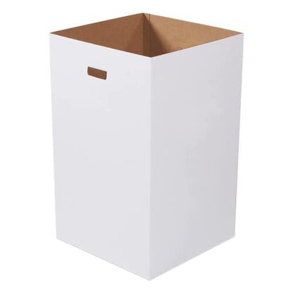 Box USA 40 Gallon 18" L x 18" W x 30" H 10-Pack Cardboard Trash Cans and Recycling Bins, Reusable or Disposable Pop Up Garbage Boxes for Parties, Outdoor Events, Heavy Duty, Plain - size: 40 Gallon 10-Pk, style: Plain