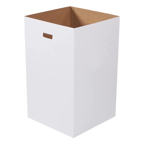 Box USA 40 Gallon 18" L x 18" W x 30" H 10-Pack Cardboard Trash Cans and Recycling Bins, Reusable or Disposable Pop Up Garbage Boxes for Parties, Outdoor Events, Heavy Duty, Plain - size: 40 Gallon 10-Pk, style: Plain
