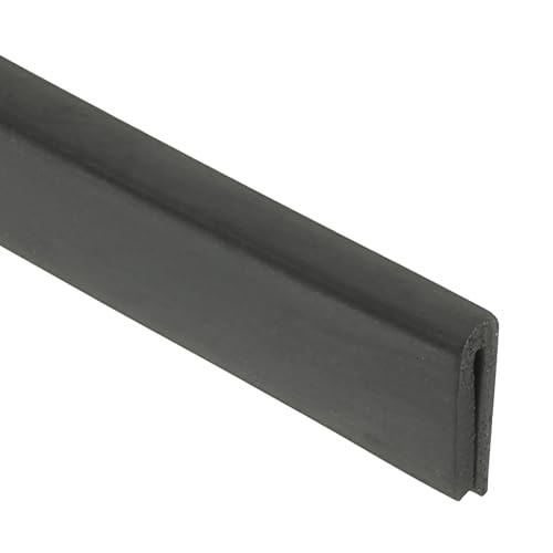 PATIKIL 5/64" Rubber Edge Trim, 6.6 ft Flexible U Channel Flat Bottom - size: 6.6ft x 0.08" x 0.16" x 0.35"