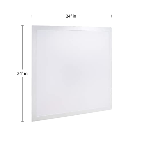 JONATHAN Y LED Flat Panel Flush Mount 2' x 2' 40W 5000K, White, Set of 2