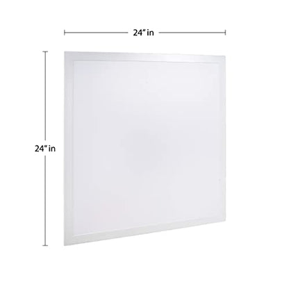 JONATHAN Y LED Flat Panel Flush Mount 2' x 2' 40W 5000K, White, Set of 2