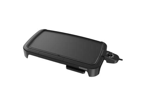BLACK+DECKER 8-Serving Electric Griddle, GD2051B, Non-Stick Cooking Surface, Warming Tray, Removable Drip Tray, Family Sized - style: Griddle with Warming Tray