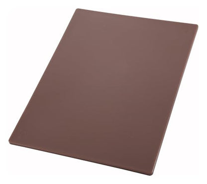 Winco 12" x 18" Brown Cutting Board (Set of 6) - color: Brown, size: 12" x 18" x 1/2"