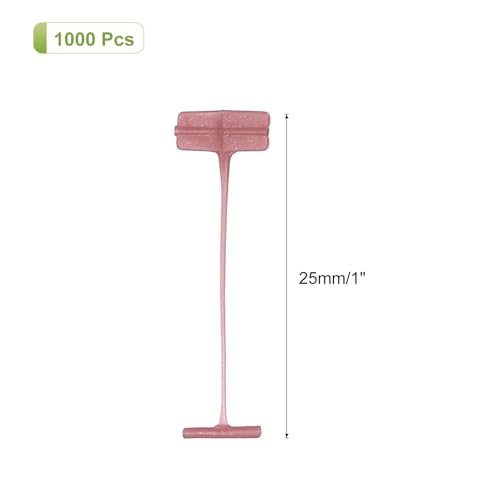 MECCANIXITY 1000 Pcs Standard Tagging Barb Fasteners, 1 Inch Rose Red Tagging Gun Fasteners Tagging Gun Refill Plastic Garment for Clothing Fine Stitch Price Refills Tag Label - color: Rose Red, size: 1 Inch