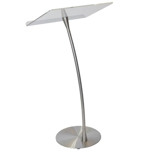 Arc 1 Stainless Steel and Acrylic Podium, Pulpit or Lectern - Kingdom by Procson - size: Design 14