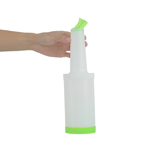 Restaurantware 1 qt Green Plastic Quick Pour Storage Container Bottle - color: Green, size: 32 Ounces