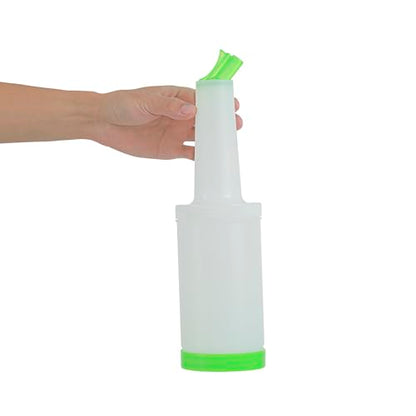 Restaurantware 1 qt Green Plastic Quick Pour Storage Container Bottle - color: Green, size: 32 Ounces