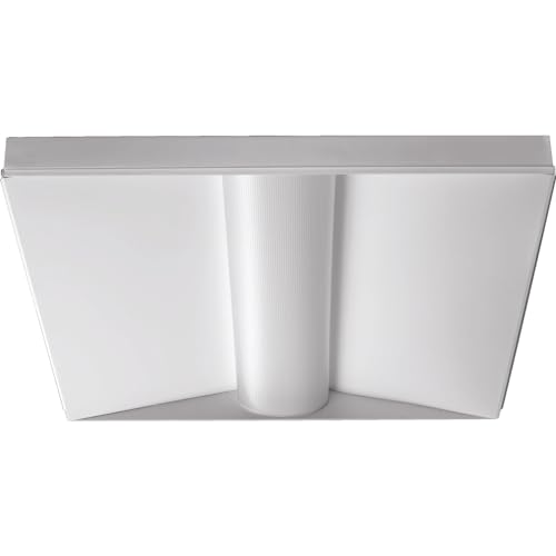 Lithonia Lighting 2x2 LED Troffer Light, BLT Series Low Profile LED Drop in Ceiling Light for Dropped Ceiling with Curved Ribbed Diffuser, 3300 Lumens, 3500K Neutral White - color: 3500K, size: 2 ft x 2 ft, style: Standard